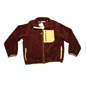 Madhappy Full Zip Sherpa Fleece Jacket – Cinnamon Brown | Size M